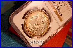 1879 O $1 Morgan Silver Dollarngc Xf 45gorgeous Flame Toner! 91 Pop Wow