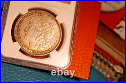 1879 O $1 Morgan Silver Dollarngc Xf 45gorgeous Flame Toner! 91 Pop Wow