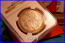 1879 O $1 Morgan Silver Dollarngc Xf 45gorgeous Flame Toner! 91 Pop Wow