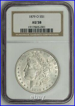 1879-O Morgan Silver Dollar $1, NGC AU58, About Uncirculated