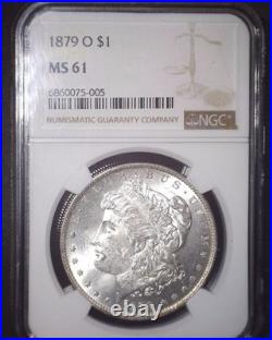 1879-O Morgan Silver Dollar, MS 61 NGC, Tougher Date, Issue Free