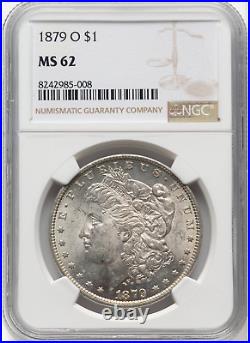 1879 O Morgan Silver Dollar Ngc Ms62 Stunning White Coin & Key Date