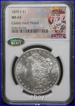 1879 S $1 Morgan Silver Dollar NGC MS63 Blast White Casino Vault Hoard