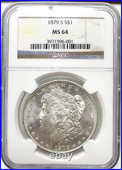 1879-S $1 Morgan Silver Dollar NGC MS64 Gorgeous Mint Luster