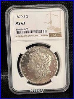 1879-S Morgan Silver Dollar $1 NGC MS 63