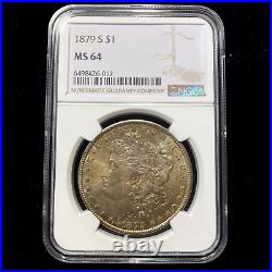 1879 S Morgan Silver Dollar $1 NGC MS64 Old Uncirculated BU Nice Toning++