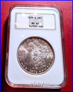 1879-S Morgan Silver Dollar MS64 NGC Nice Rim Toning