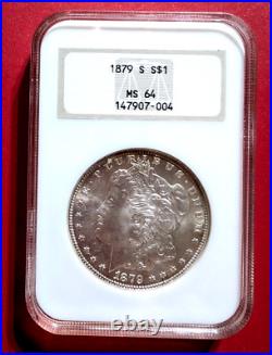 1879-S Morgan Silver Dollar MS64 NGC Nice Rim Toning