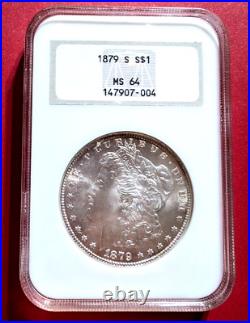 1879-S Morgan Silver Dollar MS64 NGC Nice Rim Toning