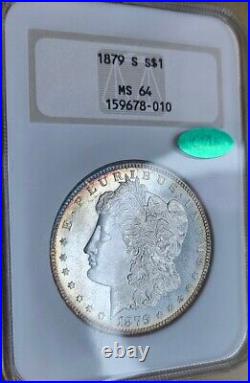 1879-S Morgan Silver Dollar NGC MS-64 CAC BU Uncirculated Old Holder OH