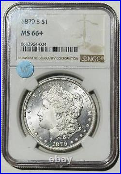 1879 S Morgan Silver Dollar NGC MS-66+ Sight White