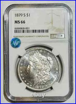 1879 S Morgan Silver Dollar NGC MS-66 Sight White