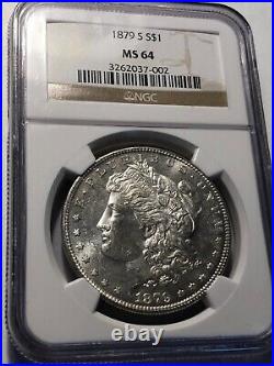1879 S Morgan Silver Dollar NGC MS64 PQ+++++ Luster, Mirrors