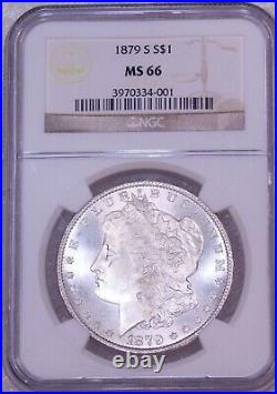 1879-S Morgan Silver Dollar NGC MS66 Blast White Semi Mirror/Cameo PQ #31D