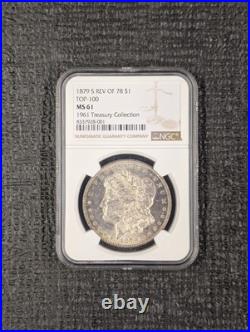 1879-S REV of 78 MS 61 Morgan Silver Dollar NGC TOP-100 VAM 1961 Treasury Col