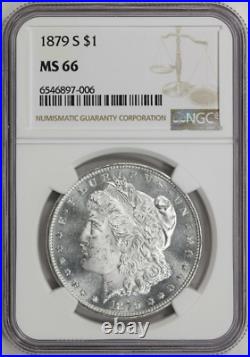 1879-s Silver Morgan Dollar Ngc Near-superb Ms-66(semi-pl-cameo) High-grades