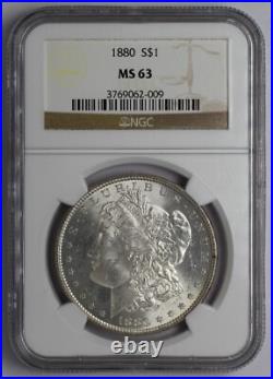 1880 Morgan Silver Dollar NGC MS 63