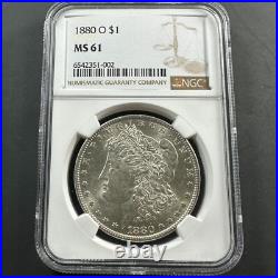 1880-O $1 Morgan Silver Dollar, NGC MS61 (84566)