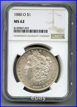 1880 O Morgan Silver Dollar NGC MS 62