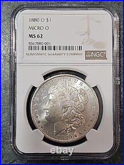 1880 O NGC MS62 $1 Morgan Silver Dollar Micro O