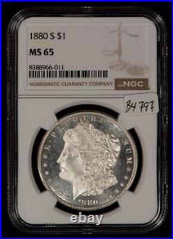 1880-S $1 Morgan Dollar Looks DMPL Obv Looks 66 NGC MS 65 VIDEO B4797