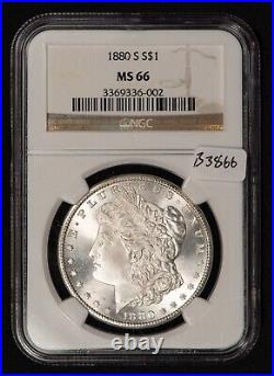 1880-S $1 Morgan Silver Dollar Frosty PQ Coin NGC MS 66 SKU-B3866
