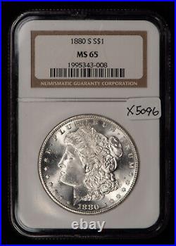 1880-S $1 Morgan Silver Dollar Frosty PQ White Coin NGC MS 65 SKU-X5096