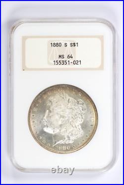 1880-S $1 Morgan Silver Dollar NGC MS64 Fatty Holder