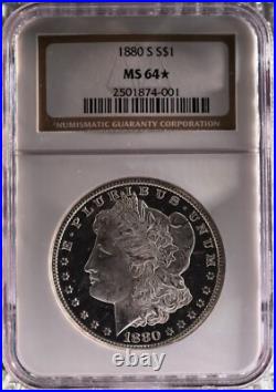 1880-S $1 Morgan Silver Dollar NGC MS64 Star