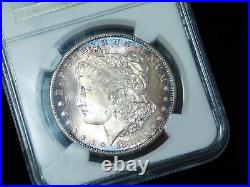 1880-S $1 Morgan Silver Dollar with Rainbow Toning NGC MS66