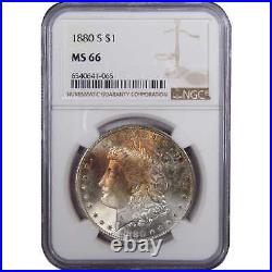 1880 S Morgan Dollar MS 66 NGC Silver Obverse Toned SKUIPC7823