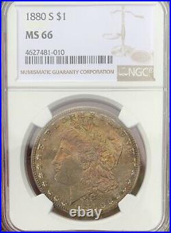 1880-S Morgan Dollar NGC MS66 Toned GREAT COLOR Star Worthy