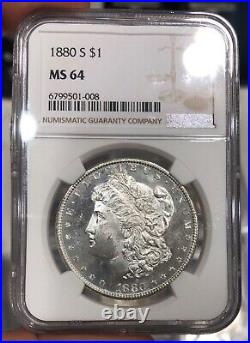 1880-S Morgan Dollar graded MS64 by NGC Semi-PL Gorgeous Coin PQ+