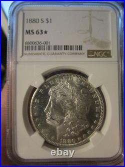 1880 S Morgan Silver Dollar $1 NGC MS 63 STAR (TBK)