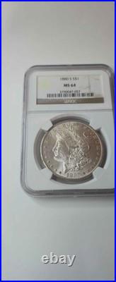 1880 S Morgan Silver Dollar $1 NGC MS 64 US Mint Coin