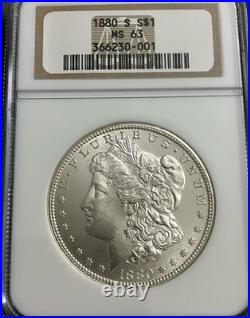 1880 S Morgan Silver Dollar $1 NGC MS63