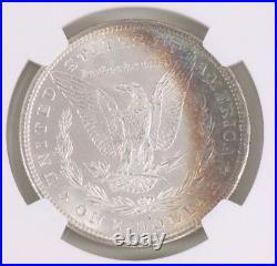 1880-S Morgan Silver Dollar $1 NGC MS64 Reverse Crescent Moon Toned
