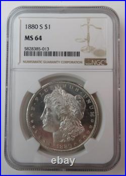 1880 S Morgan Silver Dollar NGC MS64