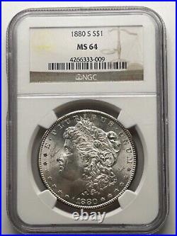 1880 S Morgan Silver Dollar NGC MS64