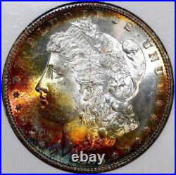 1880 S Morgan Silver Dollar NGC MS64? Amazing Toning! 