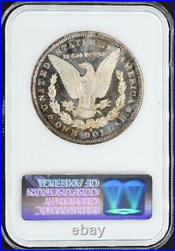 1880-S Morgan Silver Dollar NGC MS64 DPL, Heavy Cameo, Rainbow Toned DMPL Rarity