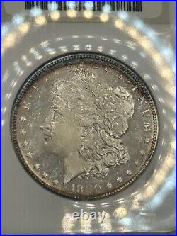1880 S Morgan Silver Dollar NGC MS64DPL DMPL Old Fatty Holder Rainbow Rim Toning