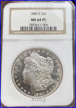 1880-S Morgan Silver Dollar NGC MS64PL