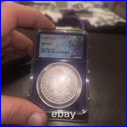 1880-S Morgan Silver Dollar NGC MS66+ Trader Bea Custom Purple Core