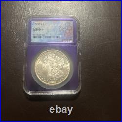 1880-S Morgan Silver Dollar NGC MS66+ Trader Bea Custom Purple Core