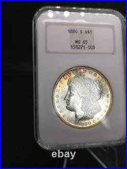 1880-S Morgan Silver Dollar REV79 NGC MS65-Toned