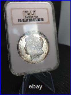 1880-S Morgan Silver Dollar REV79 NGC MS65-Toned
