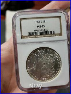 1880-S Morgan silver dollar-NGC MS 63 CAC- USA? SHIPPED