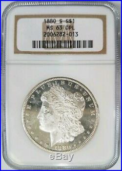 1880 S Silver Morgan Dollar NGC MS 63 DMPL Deep Mirrors PL DPL Mirrors Coin