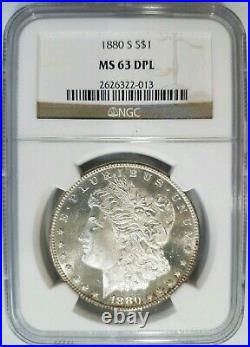 1880 S Silver Morgan Dollar NGC MS 63 DMPL Deep Mirrors Proof Like PL DPL